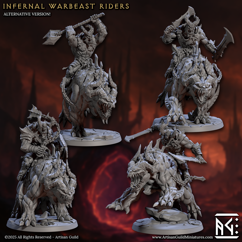 Infernal Warbeast Riders – Demonic Cavalry Miniatures