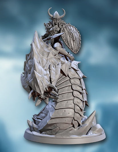 Frostworm Riders and Frostworm Miniatures