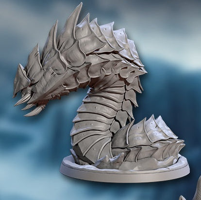 Frostworm Riders and Frostworm Miniatures