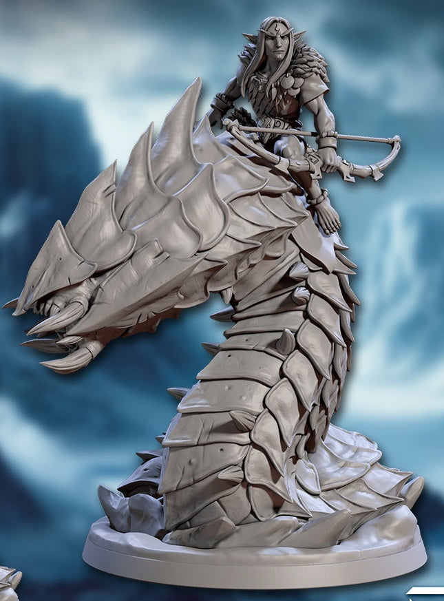 Frostworm Riders and Frostworm Miniatures