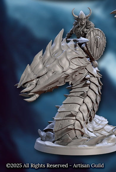 Frostworm Riders and Frostworm Miniatures