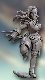 Janessa Galeheart – Female Pirate Gunslinger Miniature