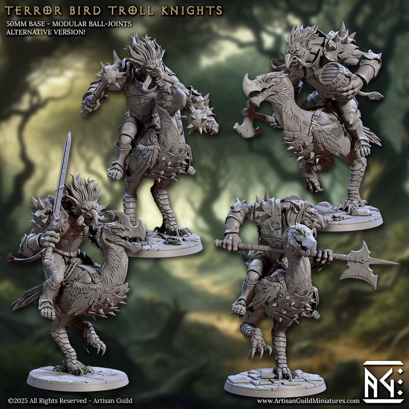 Terror Birds - Fantasy Mounts and Troll Knights - Fantasy Miniatures