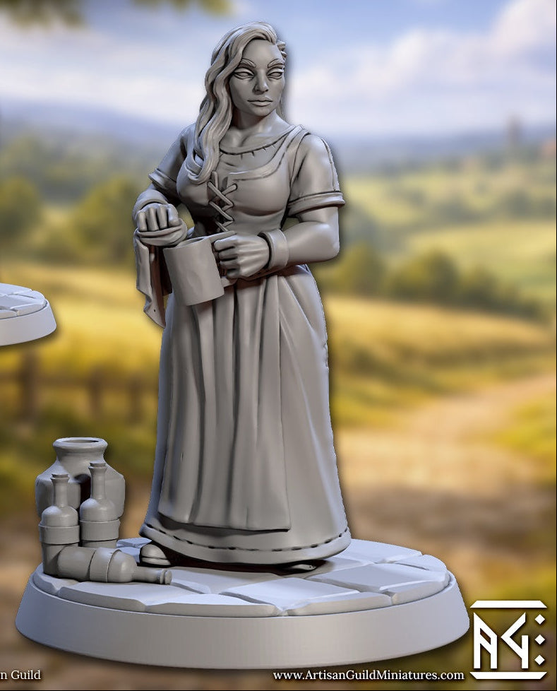 Townsfolk Women – Female NPC Miniatures – Villager & Townsfolk Vol. 1