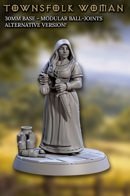 Townsfolk Women – Female NPC Miniatures – Villager & Townsfolk Vol. 1
