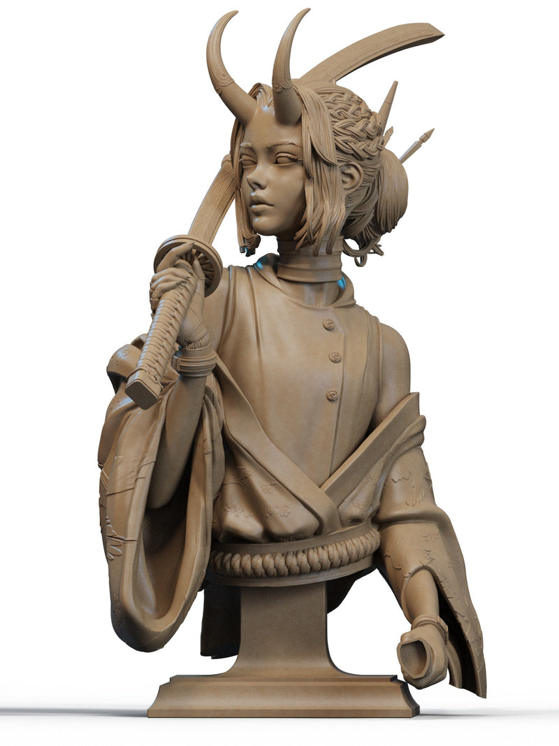 Oni - Oni Mask Bride (SFW/NSFW 18+ Only)- 1:6, 1:9 Figures Scale & Bust