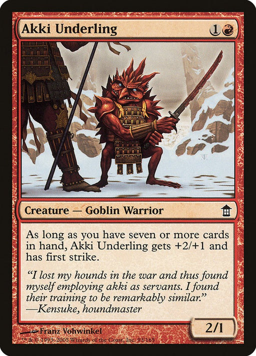 Akki Underling - Saviors of Kamigawa #93 Magic: The Gathering card