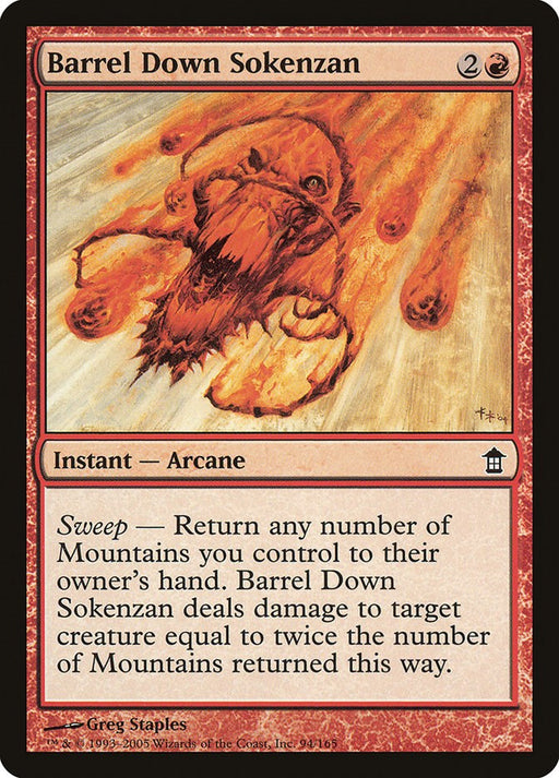 Barrel Down Sokenzan - Saviors of Kamigawa #94 Magic: The Gathering card