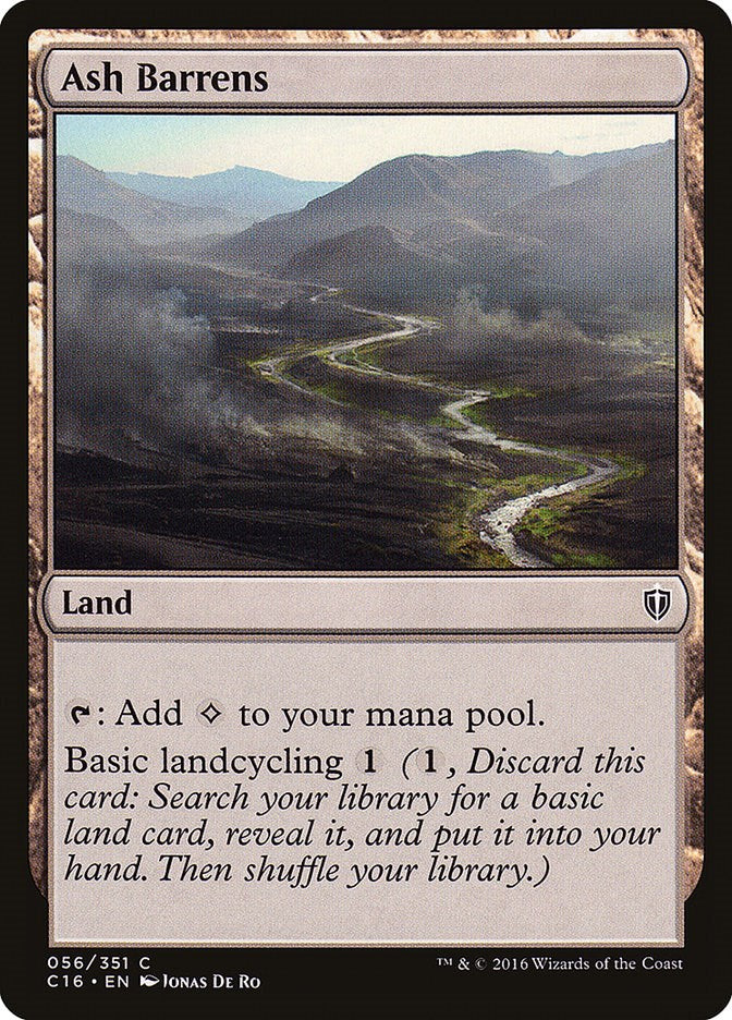 Ash Barrens - Commander 2016 #56 Magic: The Gathering card