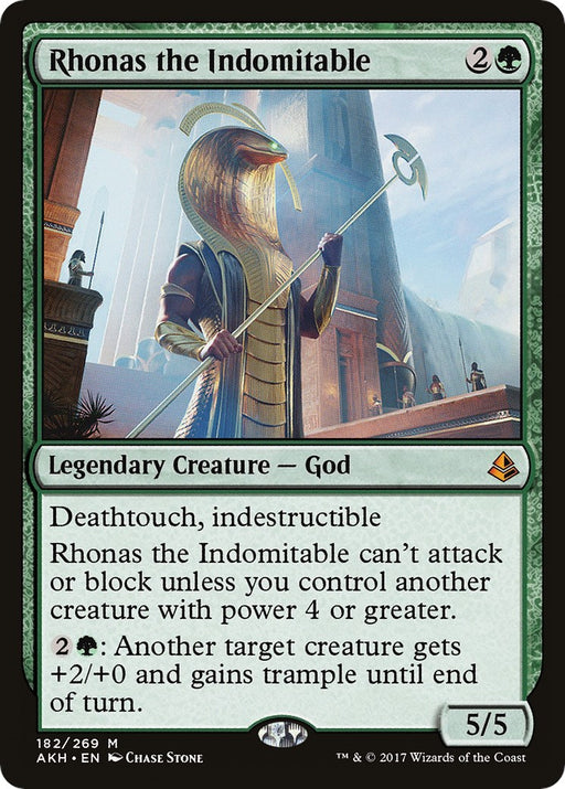 Rhonas the Indomitable - Amonkhet #182 Magic: The Gathering card
