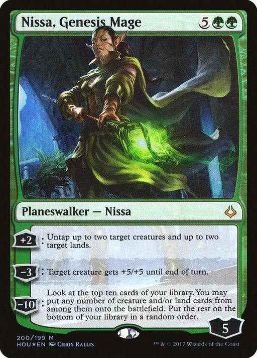 Nissa, Genesis Mage - Hour of Devastation #200 Magic: The Gathering card