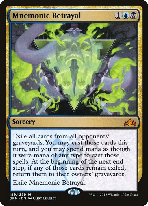Mnemonic Betrayal - Guilds of Ravnica #189 Magic: The Gathering card