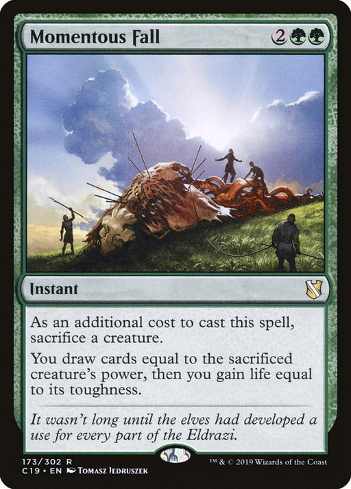 Momentous Fall - Commander 2019 #173 Magic: The Gathering card