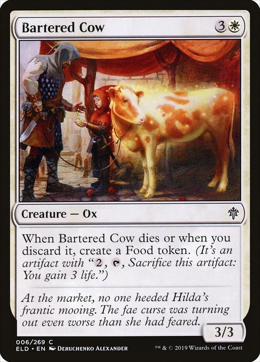 Bartered Cow - Throne of Eldraine #6 Magic: The Gathering card