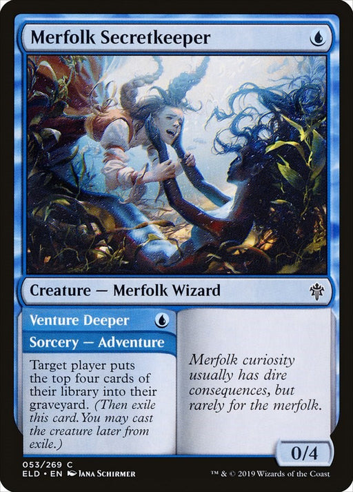 Merfolk Secretkeeper - Throne of Eldraine #53 Magic: The Gathering card