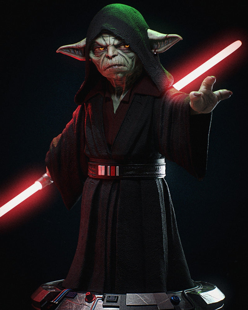 Darth Yoda - SW - 1:6, 1:9 Scale Figures & Bust
