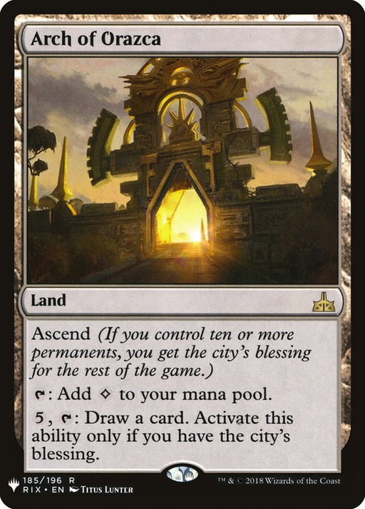 Arch of Orazca - The List Reprints #185 Magic: The Gathering card