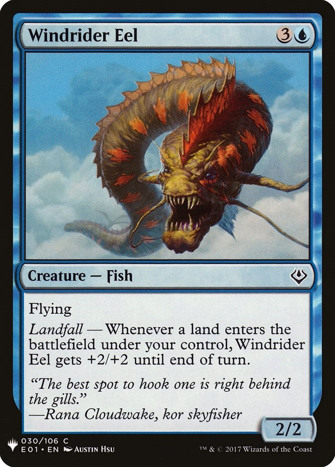 Windrider Eel - The List Reprints #30 Magic: The Gathering card