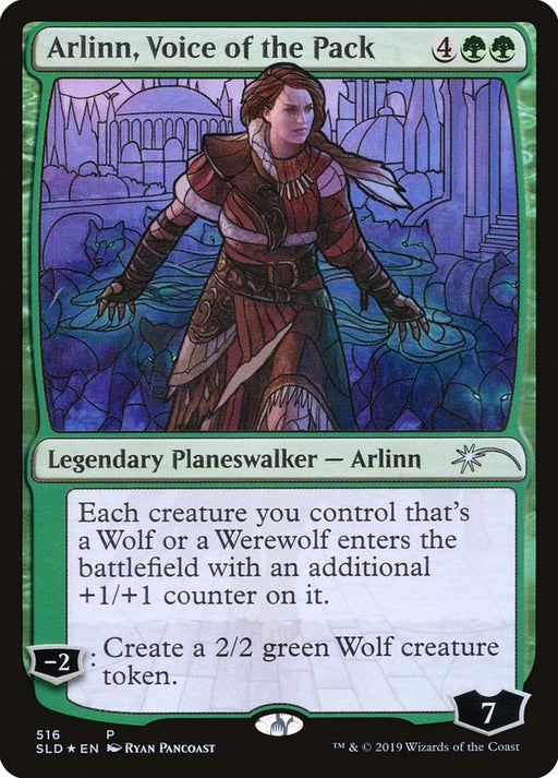 Arlinn, Voice of the Pack (Stained Glass) - Secret Lair Drop Series #516 Magic: The Gathering card