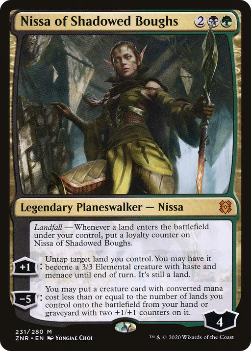 Nissa of Shadowed Boughs - Zendikar Rising #231 Magic: The Gathering card