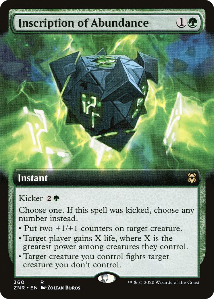 Inscription of Abundance Extended Art