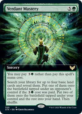 Verdant Mastery (Extended Art) - Strixhaven: School of Mages #320 Magic: The Gathering card