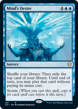Mind's Desire - Commander 2021 #123 Magic: The Gathering card