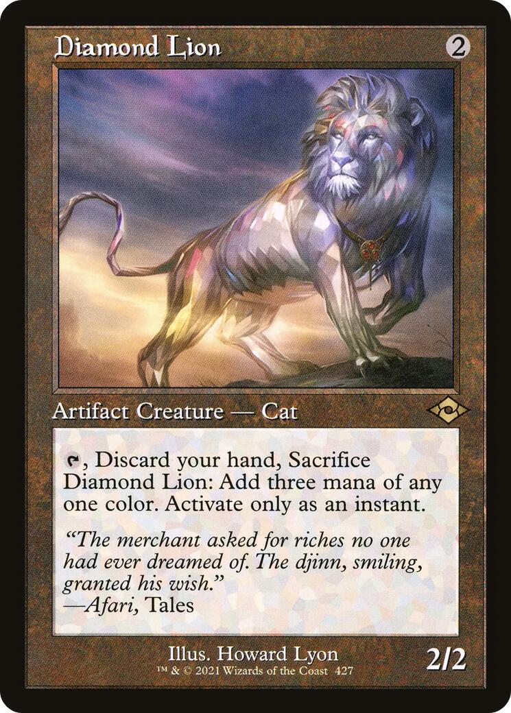 Diamond Lion Retro Frame