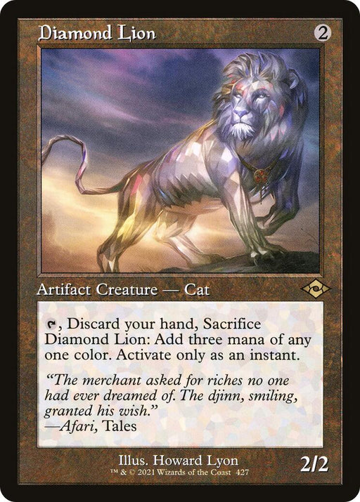 Diamond Lion Retro Frame