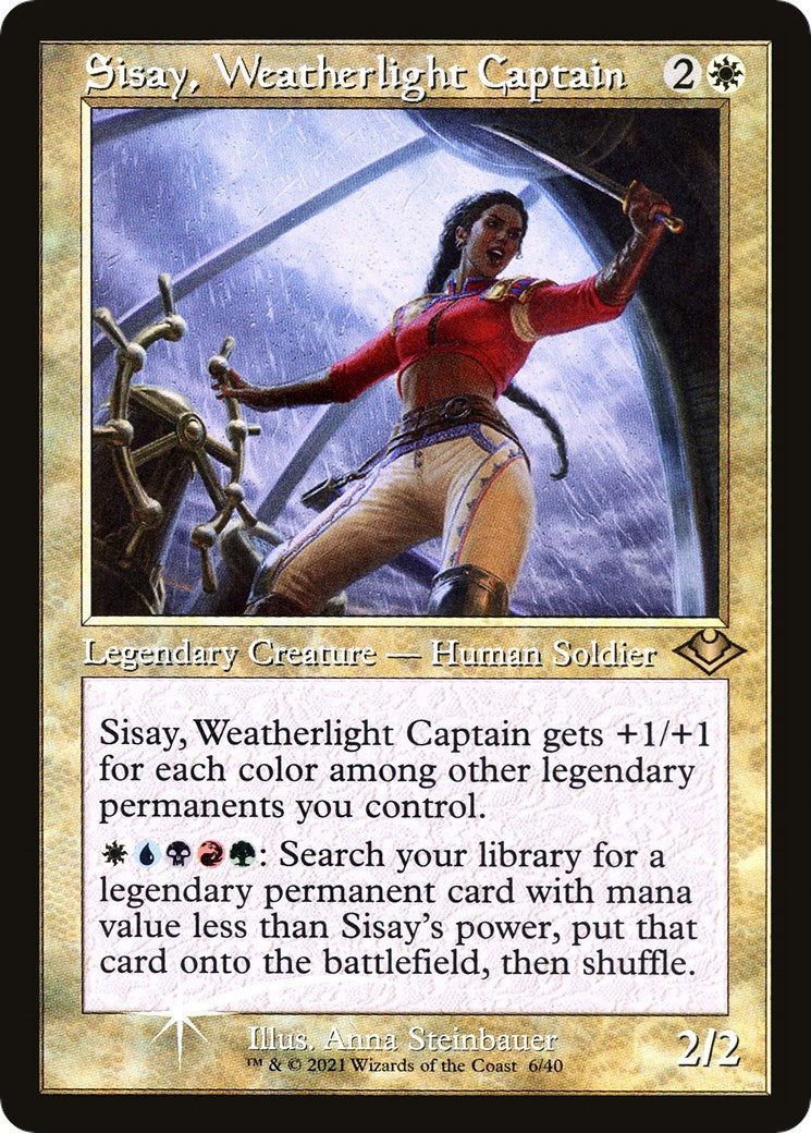 Sisay Weatherlight Captain Retro Frame