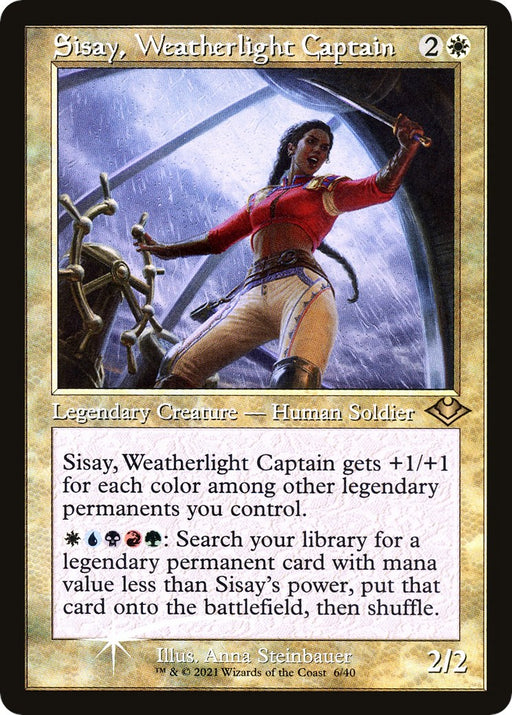 Sisay Weatherlight Captain Retro Frame