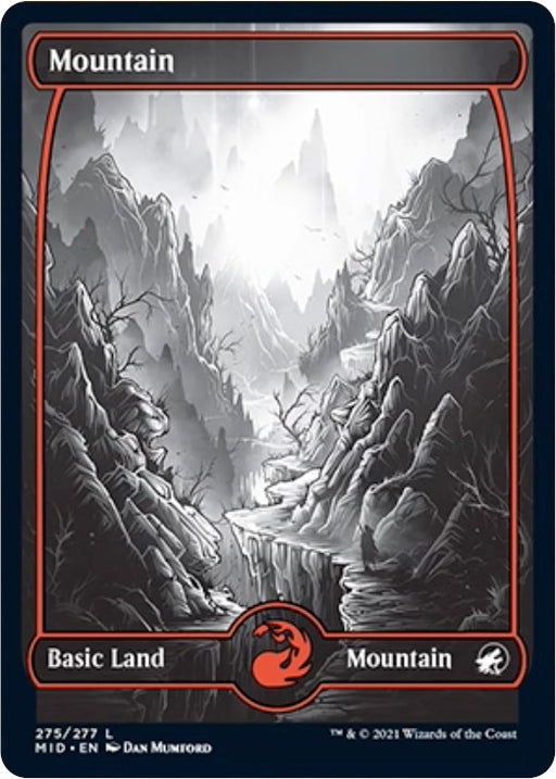 Mountain (275) - Innistrad: Midnight Hunt #275 Magic: The Gathering card