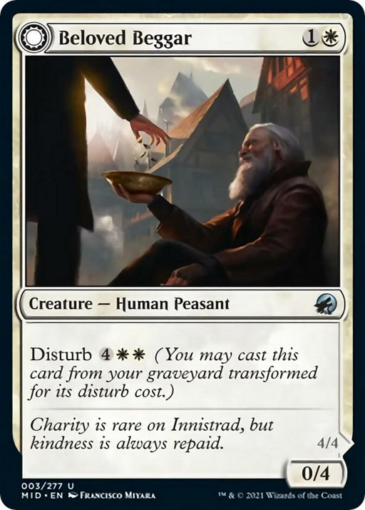 Beloved Beggar - Innistrad: Midnight Hunt #3 Magic: The Gathering card