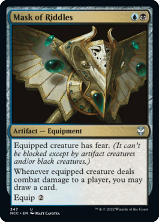 Mask of Riddles - Commander: Streets of New Capenna #347 Magic: The Gathering card