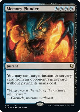 Memory Plunder - Commander Legends: Battle for Baldur's Gate #849 Magic: The Gathering card