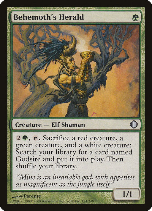 Behemoth's Herald - Shards of Alara #124 Magic: The Gathering card