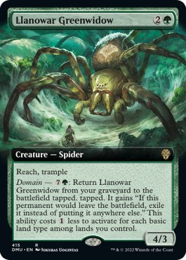 Llanowar Greenwidow Extended Art