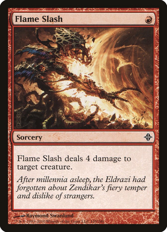 Flame Slash - Rise of the Eldrazi #145 Magic: The Gathering card