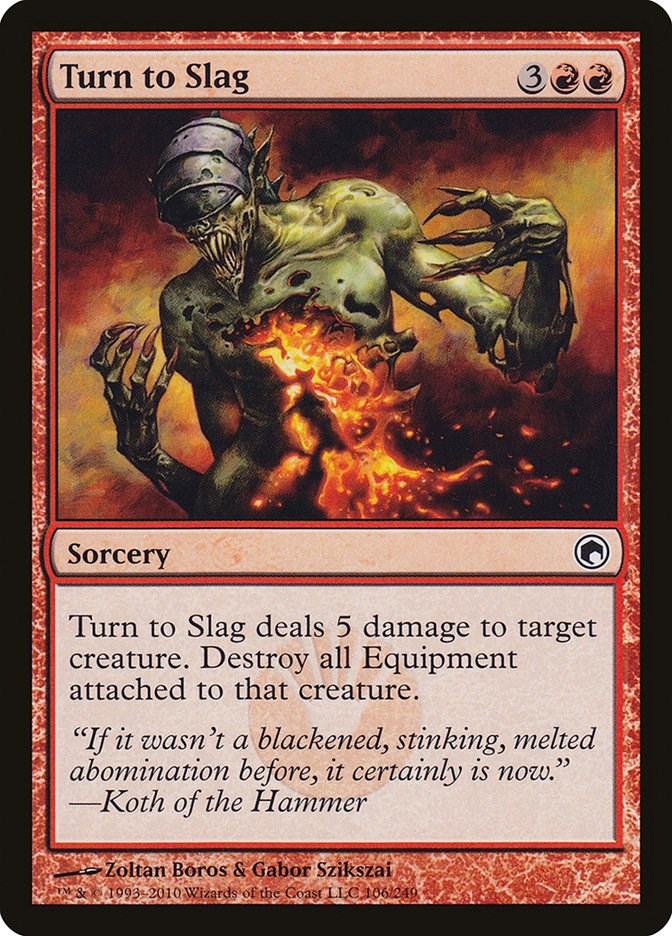 Turn to Slag - Scars of Mirrodin #106 Magic: The Gathering card