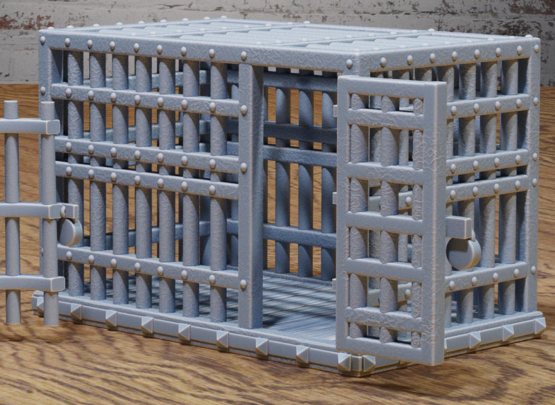 Bandit Camp Scatter Terrain – Hanging Cage & Iron Prison Cell