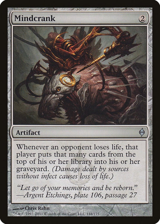 Mindcrank - New Phyrexia #144 Magic: The Gathering card