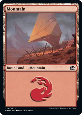 Mountain (274) - The Brothers' War #274 Magic: The Gathering card