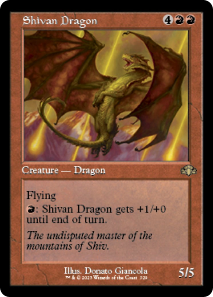 Shivan Dragon Retro Frame