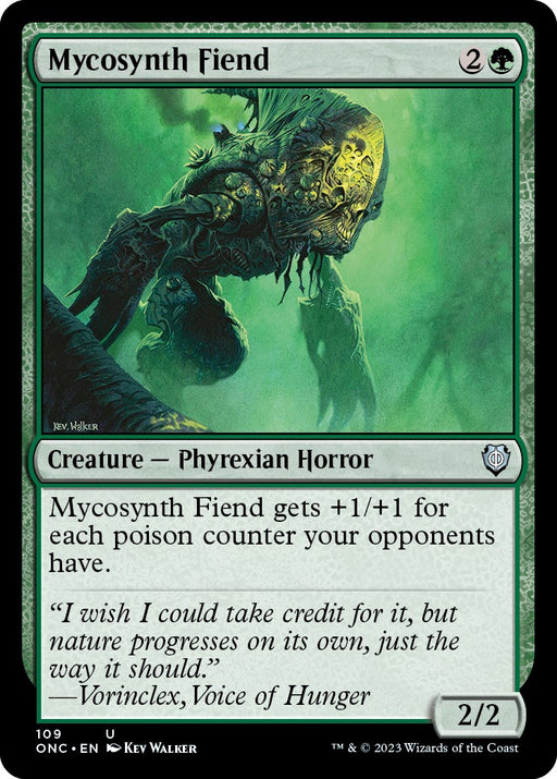 Mycosynth Fiend - Commander: Phyrexia: All Will Be One #109 Magic: The Gathering card