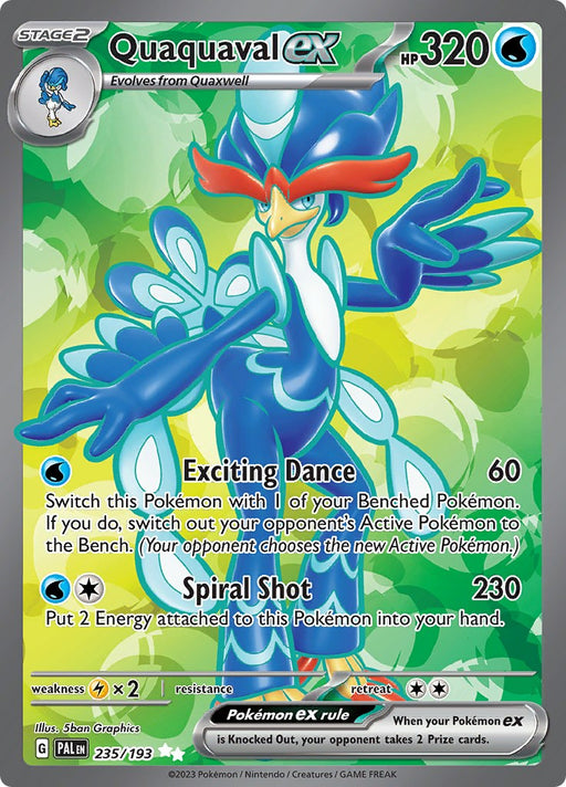 Quaquaval ex - 235/193 - SV02: Paldea Evolved #235/193 Pokémon card