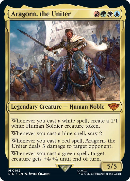 Aragorn, the Uniter - Universes Beyond: The Lord of the Rings: Tales of Middle-earth #192 Magic: The Gathering card