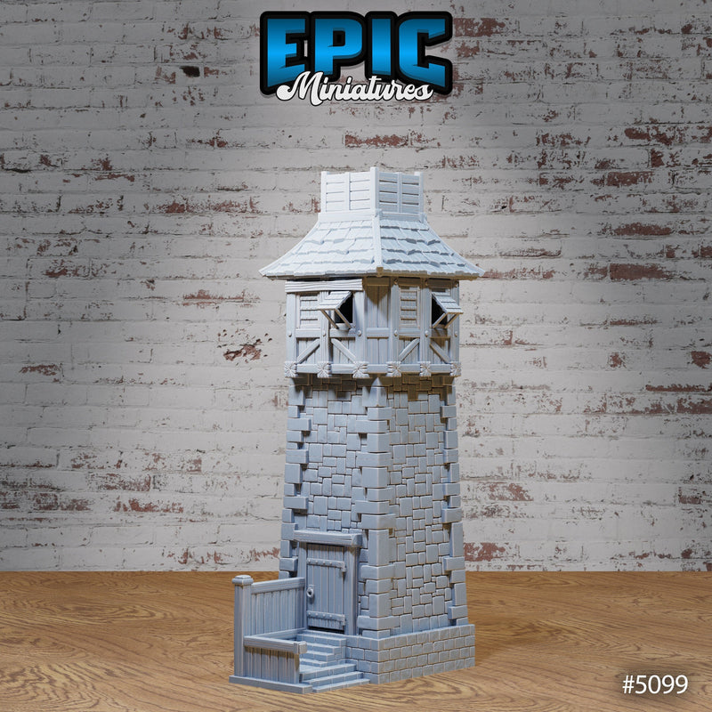 Prison Watch Tower Miniatures – Wood & Stone Variants