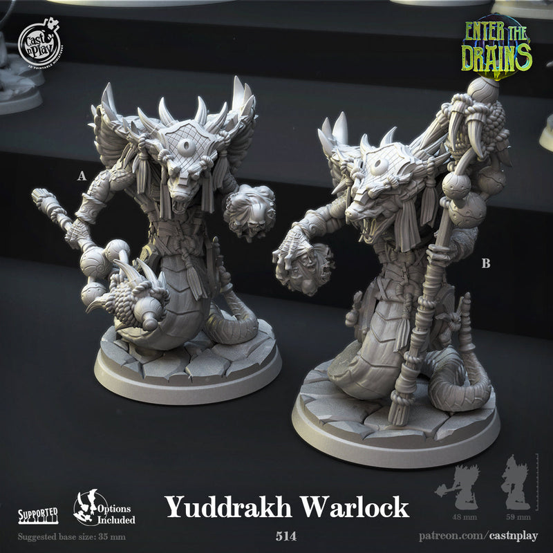 Yuddrakh Warlock – Snakefolk Spellcaster Miniature