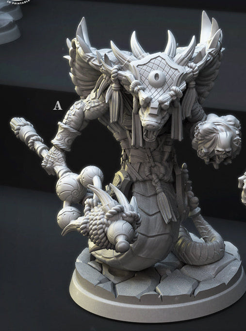 Yuddrakh Warlock – Snakefolk Spellcaster Miniature