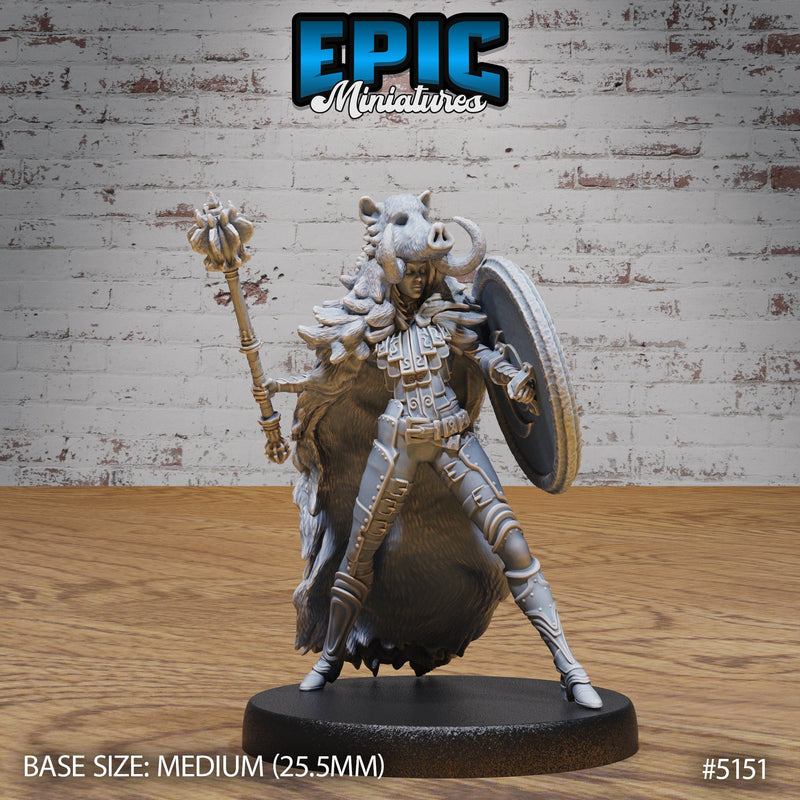 Boar Coat Warrior Ladies – Female Human Barbarians